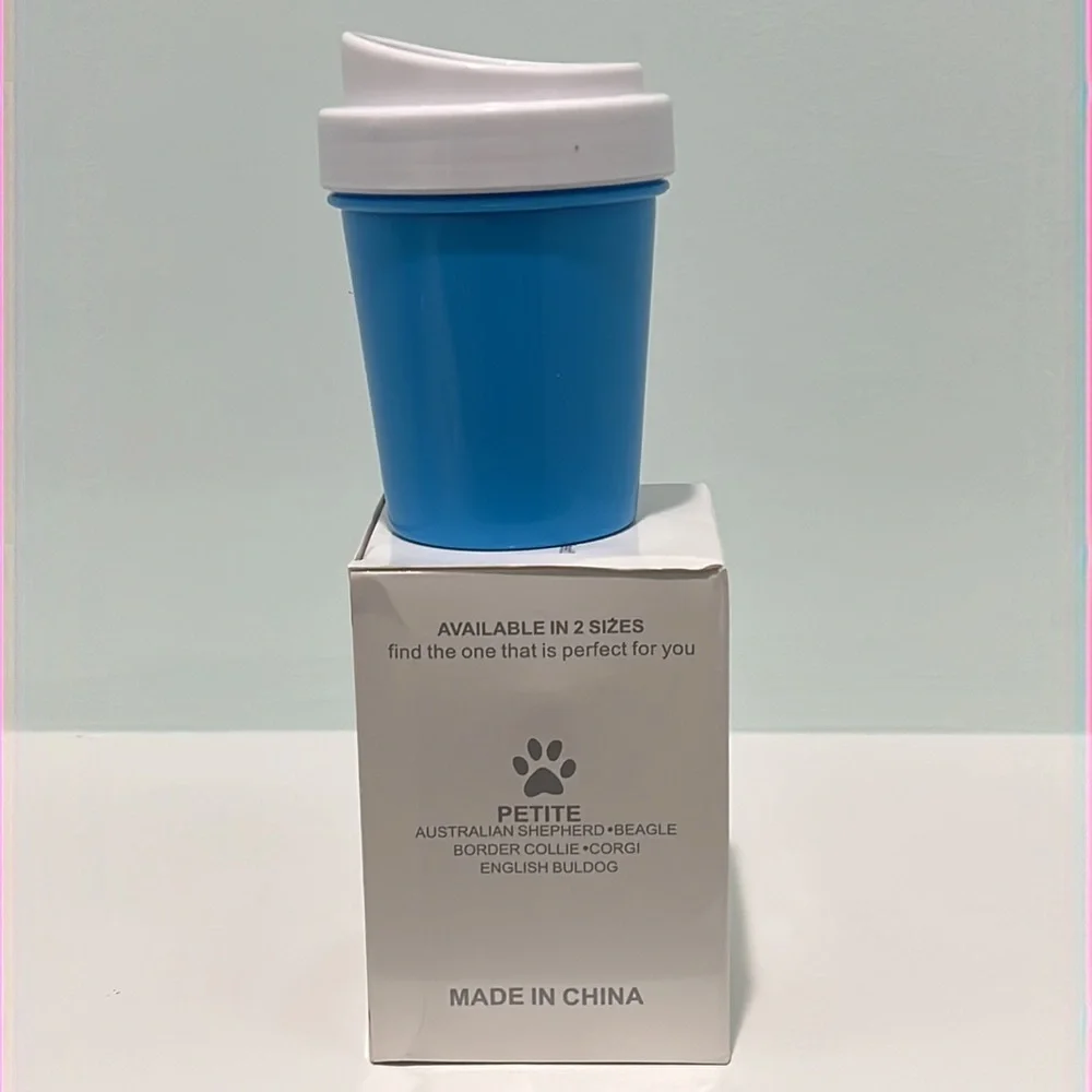Petite Dog Muddy Paw Cleaner w/ Silicone Bristles. Muddy paws in-Clean paws out.